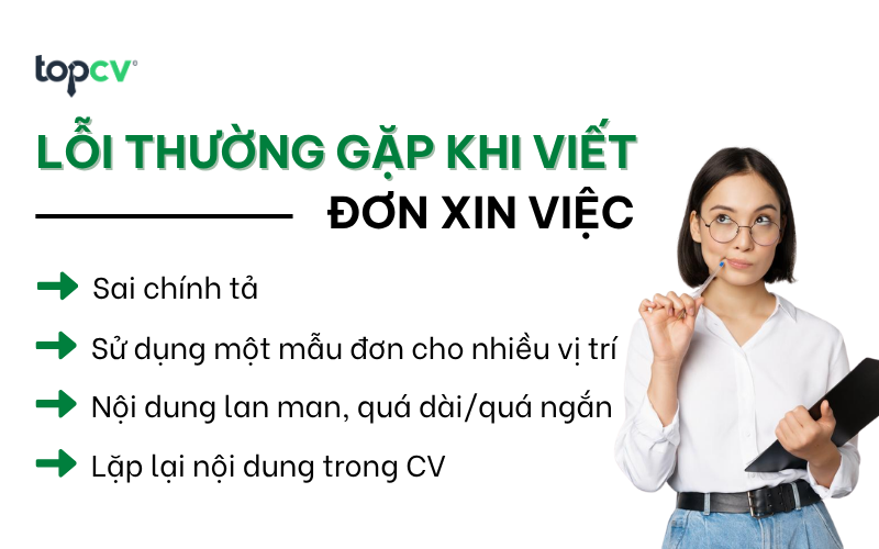Lỗi thường gặp khi viết đơn xin việc